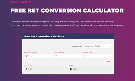 free bet conversion tool|Free Bet Calculator .